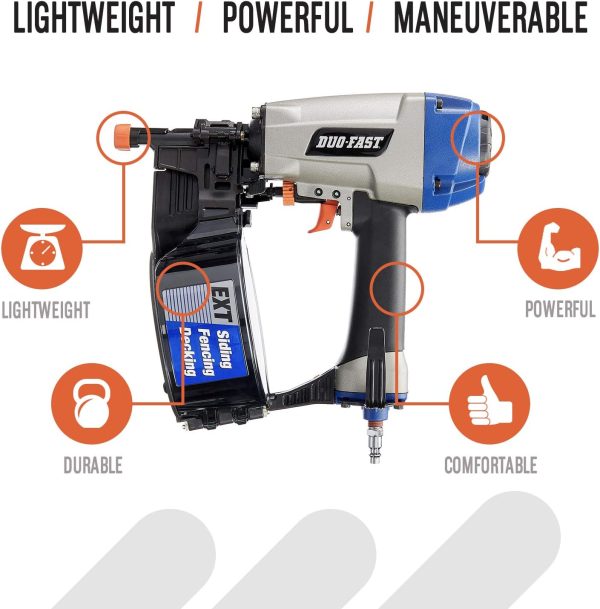 Duo Fast, Pneumatic 0 Degree Coil Siding Nailer DF22C