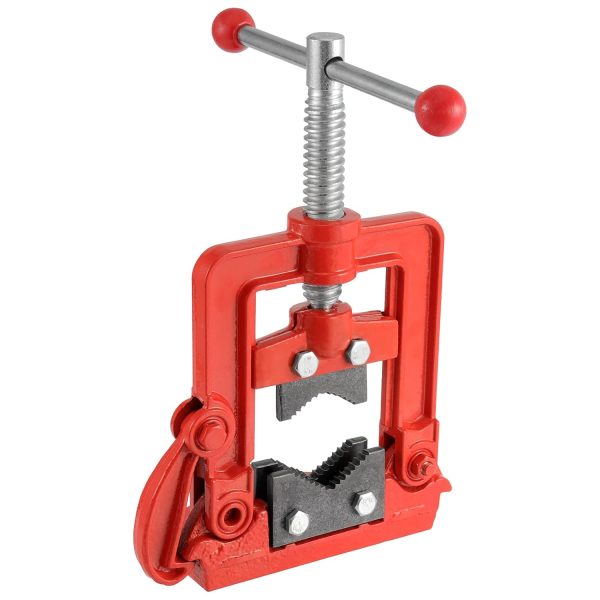 Pipe Vice Bench Yoke Vise, Heavy Duty Cast Iron Pipe Vise for Plumbers