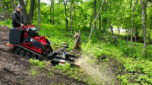 Quick Attach Industrial Mini Skid Steer Brush Cutter, Brush Mower For Rent