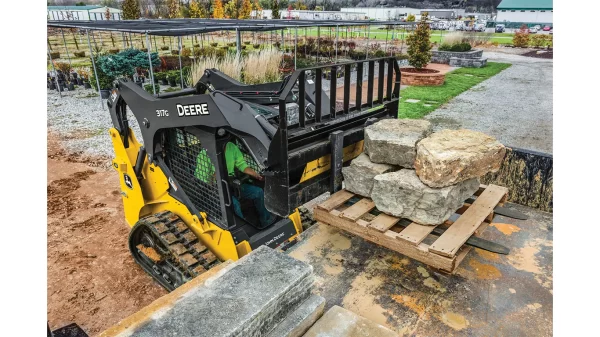 using Skid Steer John Deere 317G Wide Compact Track Loader