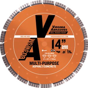 Virginia Abrasives Asphalt & Concrete Multi-Purpose Diamond Blade